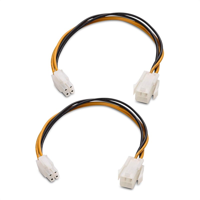 Cable Matters 2-Pack ATX Power Supply 4-Pin CPU Extension Cable - 8 Inches - Image 1